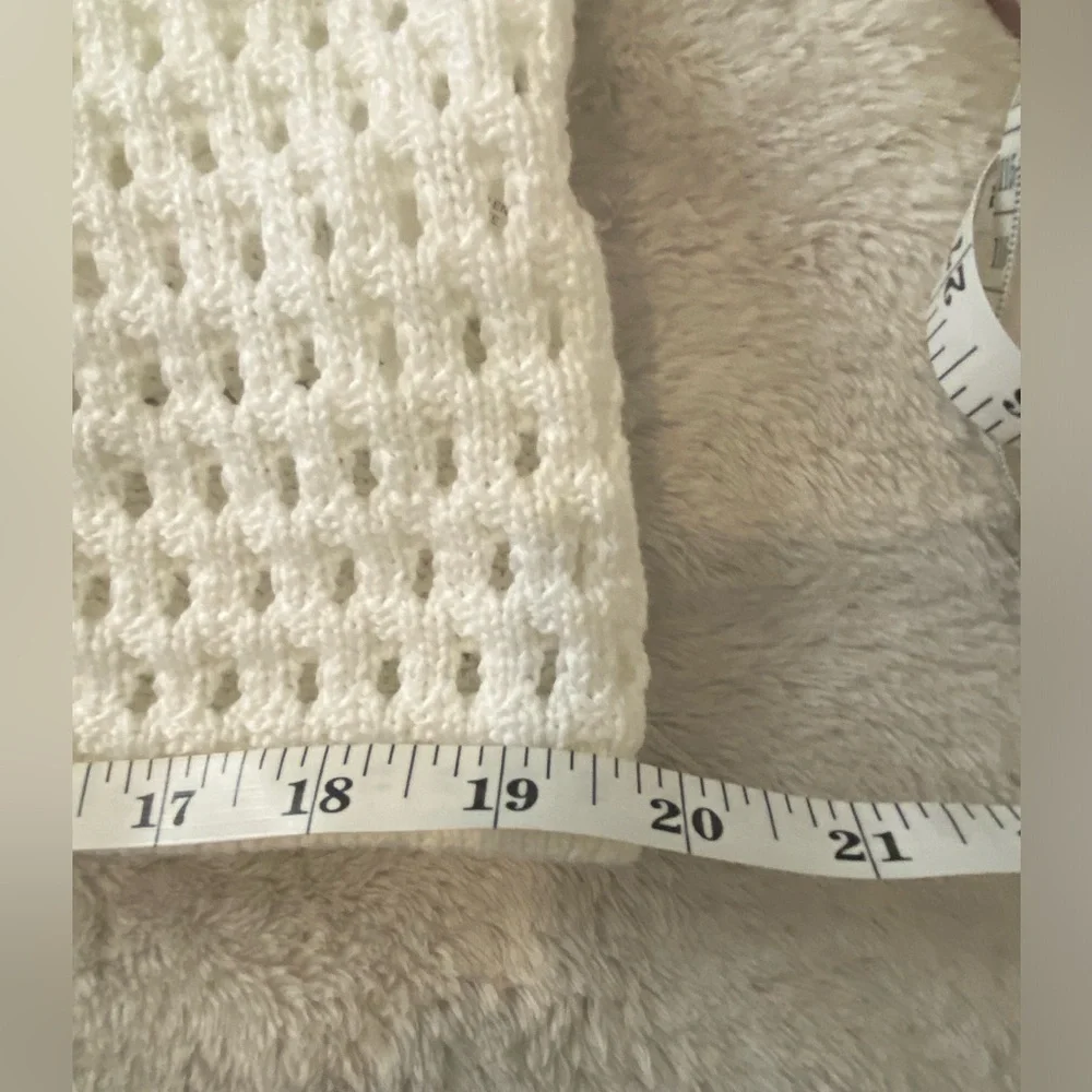 Vintage Kate Spade White Pointelle Knit Sleeveless Maxi Dress with Slip Lining - Picture 13 of 17